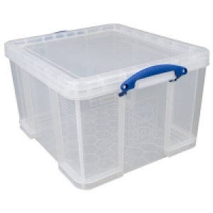 No Assembly Required Really Useful Storage Box - Clear - 42L