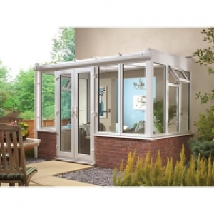 Wickes Lean To Dwarf Wall White Conservatory - 15 x 12ft £4,490.00