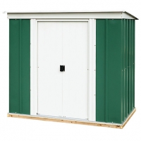 Wickes  Rowlinson 6 x 4ft Double Door Metal Pent Shed including Floo