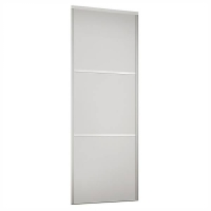 Linear Sliding Wardrobe Door 3 Panel White with White frame  £149.60