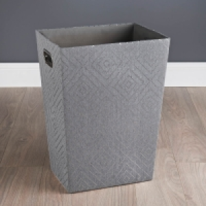 Metallic Dotted Geo Laundry Hamper - Grey