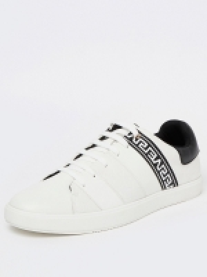 Monogram Stripe Lace Up Trainers - White £27.00