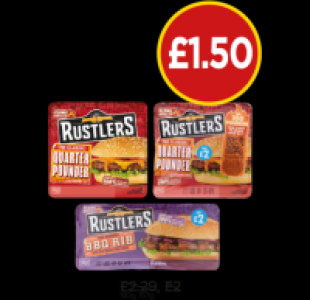 Budgens  Rustlers Quarter Pounder Cheese, The Classic Quarter Pounder