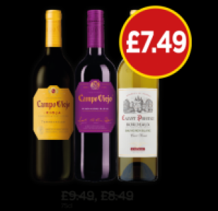 Campo Viejo Tempranillo, Winemakers Blend, Calvert Prestige