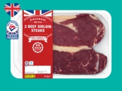 2 Beef 28-Day Matured Sirloin Steaks £5.99