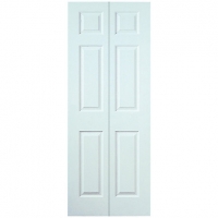 Wickes  Wickes Woburn White Smooth Moulded 6 Panel Internal Bi-Fold 
