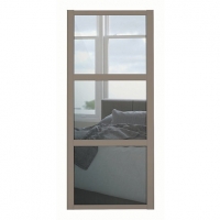 Wickes  Spacepro 3 Panel Shaker Stone Grey Frame Mirror Door - 762mm