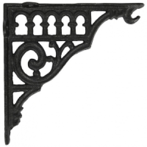 Black Roman with Hook Shelving Bracket - 270 x 270mm