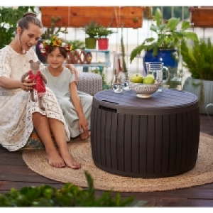 Keter Circa 140L Outdoor Garden Storage Box - Brown