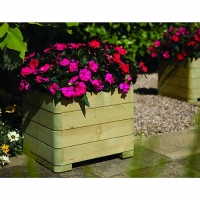 Wickes  Wickes Marberry Square Timber Planter - 390 x 500 x 500mm