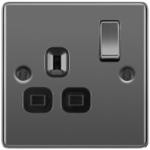 BG 13A Screwed Raised Plate Single Switched Power Socket Dou