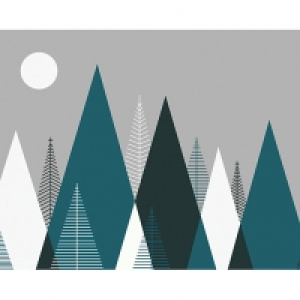 ohpopsi Mountainscape Wall Mural - L 3m (W) x 2.4m (H)