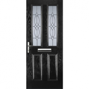 Euramax 2 Panel 2 Square Right Hand Black Composite Door - 8