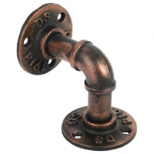 Pipe L Shape Antique Copper Shelving Bracket - 80 x 80mm £12.00