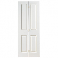 Wickes  Wickes Stirling White Grained Moulded 4 Panel Internal Bi-Fo