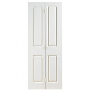 Wickes  Wickes Stirling White Grained Moulded 4 Panel Internal Bi-Fo