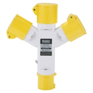 Defender 110V Portable 3 Way Splitter - 16A