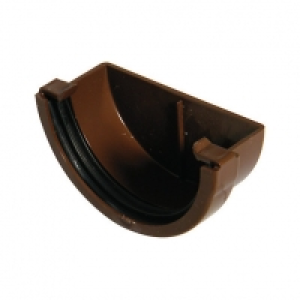 Wickes  FloPlast 76mm MiniFlo Gutter External Stop End - Brown