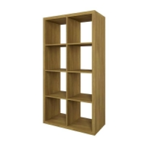 Homebase Mdf Clever Cube 4x2 Storage Unit - Mango Oak