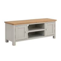 Homebase No Assembly Required Norbury Wide TV Stand - Grey
