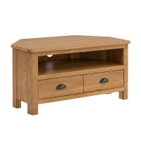Homebase No Assembly Required Norbury Corner TV Stand - Oak