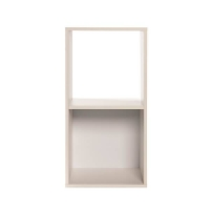 Compact Cube 2x1 Storage Unit - White