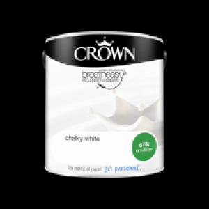 Crown Standard Silk Emulsion - Chalky White - 2.5L £18.00