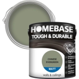 Homebase Tough & Durable Matt Paint - Chinese Evergreen 2.5L £18.00