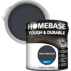 Homebase Tough & Durable Matt Paint - Nighttime Blue 2.5L £18.00