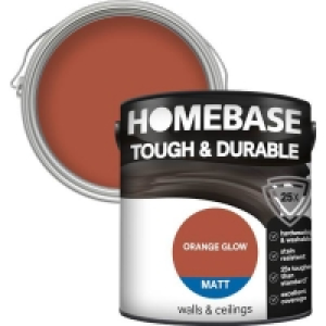Homebase Tough & Durable Matt Paint - Orange Glow 2.5L £18.00
