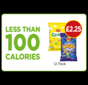 Walkers Quavers Cheese Multipack, Wotsits £2.25