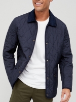 LittleWoods Very Man Diamond Quilted Jacket - Navy