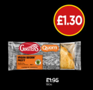 Budgens  Ginsters Vegan Quorn Pasty