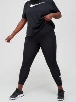 LittleWoods Nike Running Dri-Fit Swoosh Leggings (Curve) - Black
