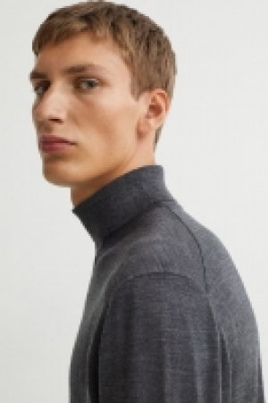 Merino wool polo-neck jumper £15.00