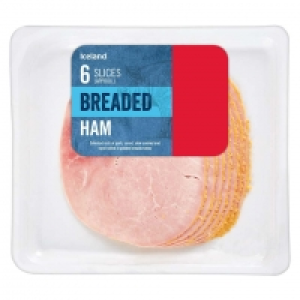 Iceland 6 Slices (approx.) Breaded Ham 100g £1.75