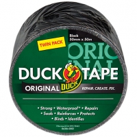 Wickes  Duck Tape Original Black 50mm x 25m Twin Pack