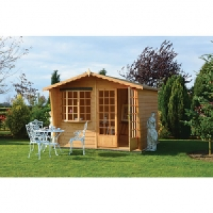 Shire Sandringham 10 x 10ft Double Door Apex Summer House wi
