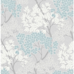 Wickes  Fresco Lykke Tree Sky Blue Wallpaper 10m