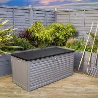 Wickes  Charles Bentley 490L Large Outdoor Plastic Storage Box - Gre