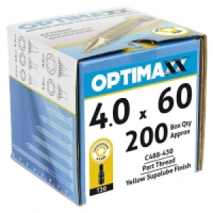 Optimaxx Tx Countersunk Zinc & Yellow Passivated Woodscrew -