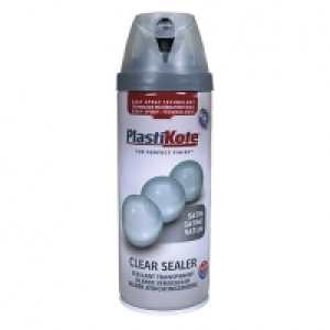 Plastikote Clear Sealer Aerosol Spray - Satin 400ml