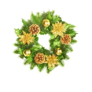 QDStores  Christmas Door Wreath Red 30cm