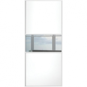 Spacepro Sliding Wardrobe Door Fineline White Panel & Mirror £210.00