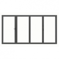 Wickes  Jci Aluminium Bi-fold Door Set Grey Right Opening 2090 x 359