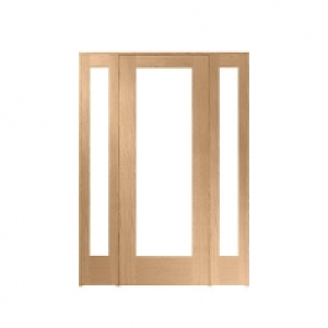 Wickes Oxford Fully Glazed Oak Internal Room Divider 762mm D