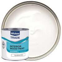 Wickes  Wickes Trade Eggshell Paint - Pure Brilliant White 1L