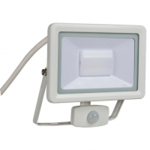 Wickes Aluminium PIR Sensor Floodlight IP44 White 30W