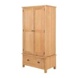 Homebase Self Assembly Required Norbury Double Wardrobe - Oak