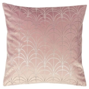 Homebase 100% Polyester Geo Foil Deco 45x45cm - Blush